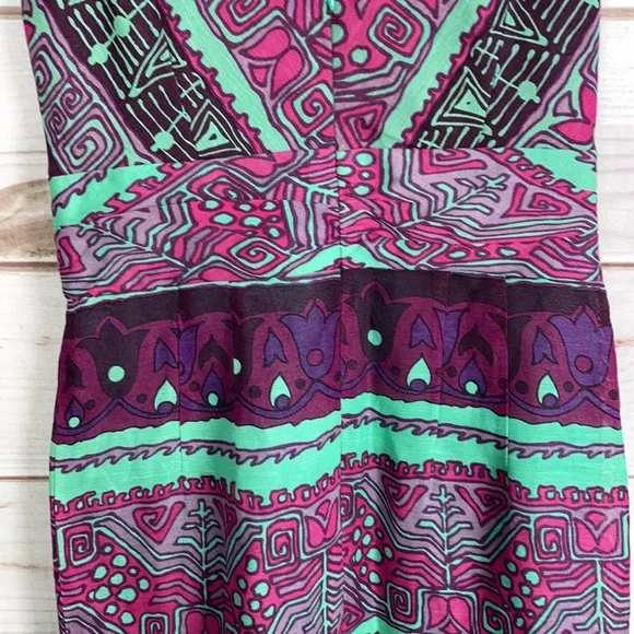 Nanette Lepore V Neck Silk & Linen Dress - Picture 7 of 10